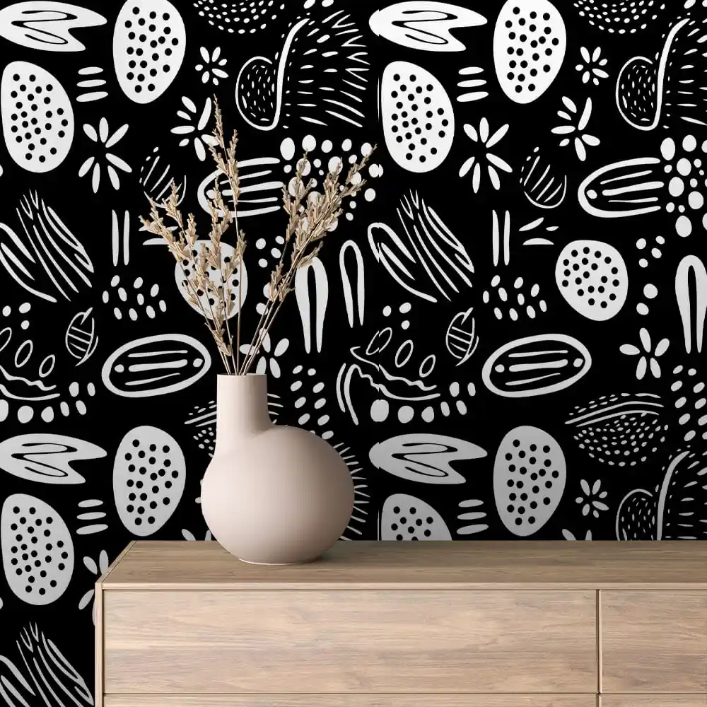 Geometric wallpaper detail